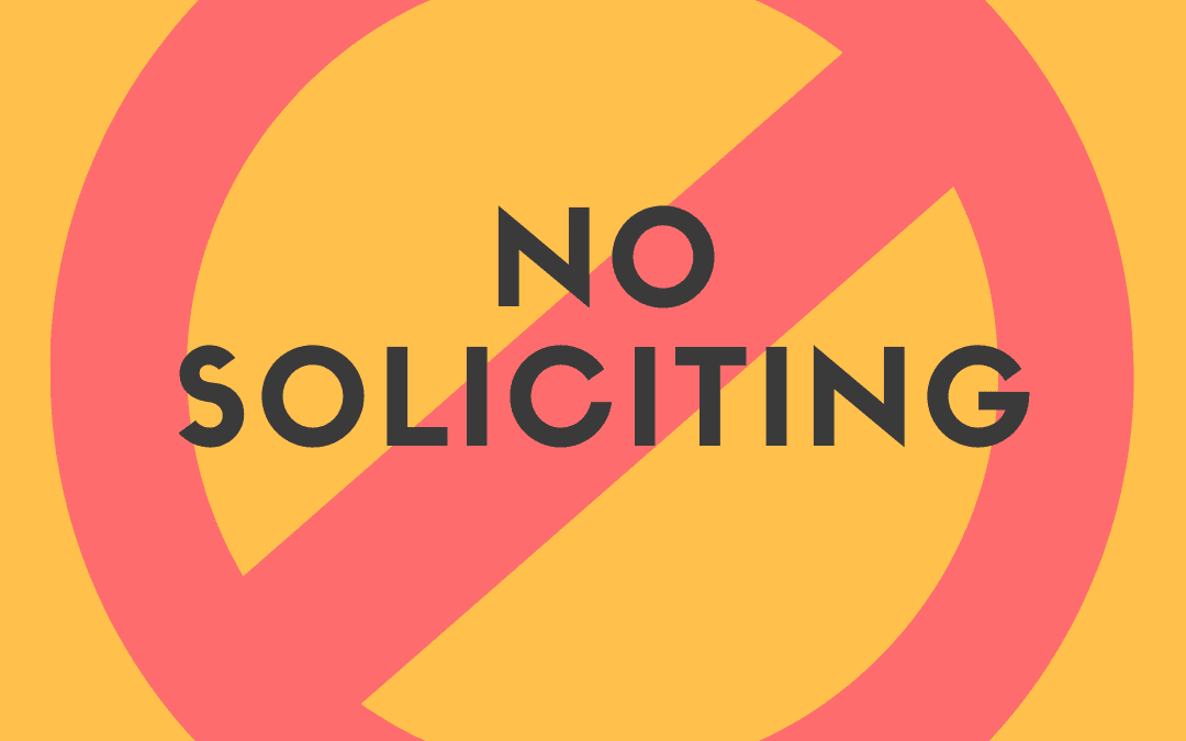 No Soliciting by Contractors in the Community