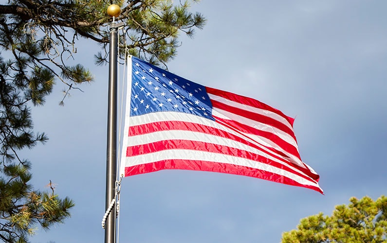 Displaying the American Flag